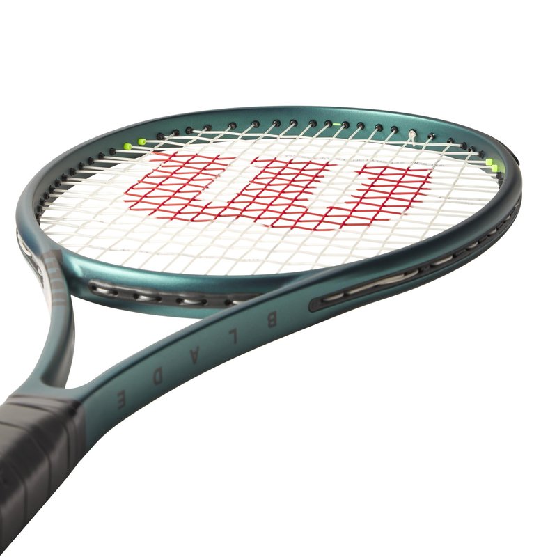 Wilson Blade 98 (16x19) V9 Strung Performance Tennis Racket - Grip Size 2-4 1/4", Strung with Sensation 16 Natural at Mid Range Tension