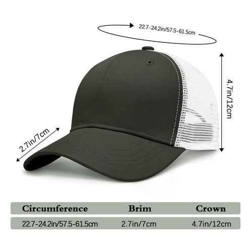 XGFYTHCF Embroidered Mesh Hat Unisex Back Adjustable Snapback Baseball Hat Cap
