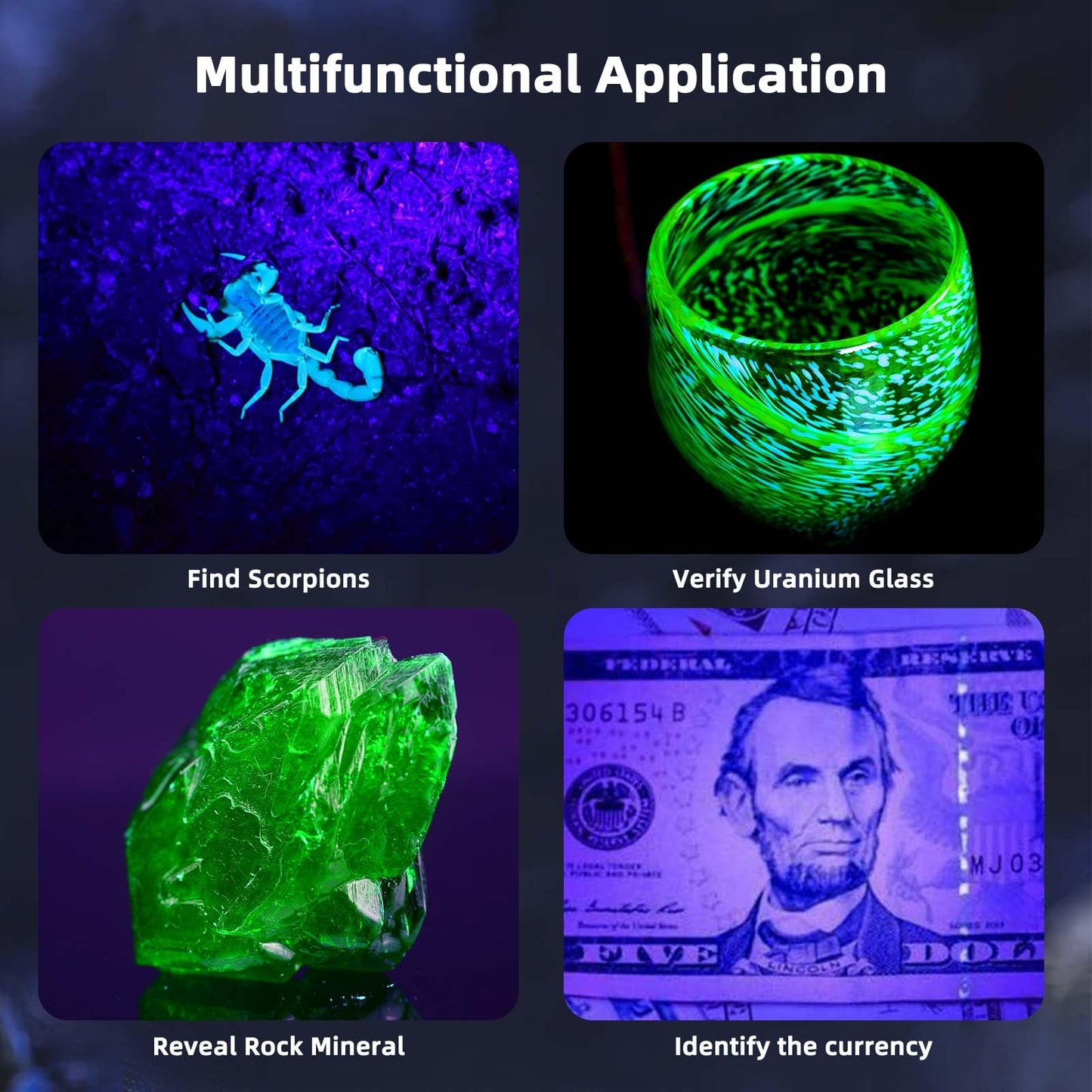 UV Black Light Flashlight Mini, 395nm Pen Light with Clip, Ultraviolet Blacklight for Pet Urine Detection, Waterproof Detector Light for Dry Stains, Bed Bug, Scorpion, Hotel Inspection-2 Pack