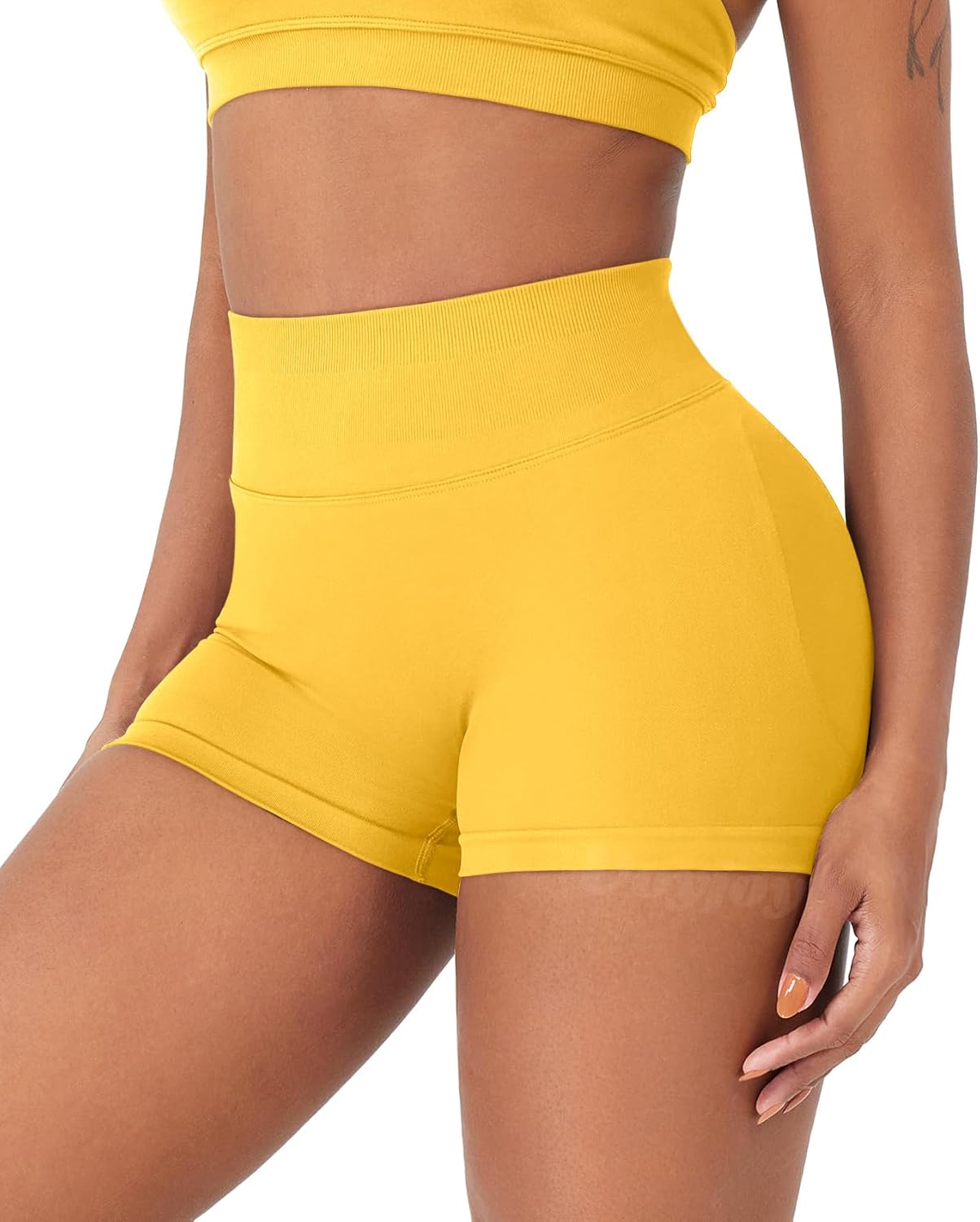 VOYJOY Women's Workout Shorts - Scrunch Butt Lifting Seamless Biker Shorts | Available in 2.5", 3.6", 4.5", 6" Sizes
