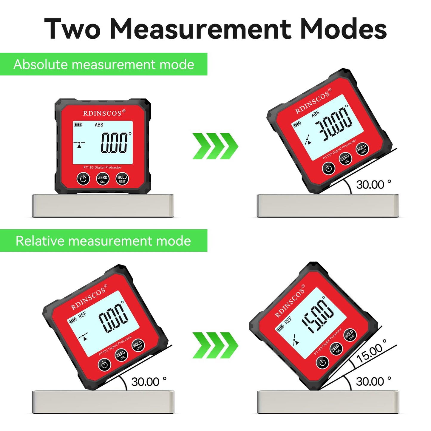 Rechargeable Digital Angle Finder Magnetic Table Saw Angle Finder Tool Inclinometer -4 of 90 Degree Finder Angle Cube Digital Protractor Bevel Gauge for Woodworking Micro Jig (PT183)