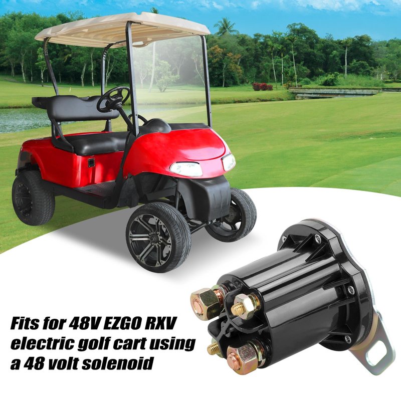 Roykaw Golf Cart Solenoid 48 Volts 150A 4 Terminal for 48-Volts EZGO RXV 2008-up Electric Golf Cart, OEM #649373?624317