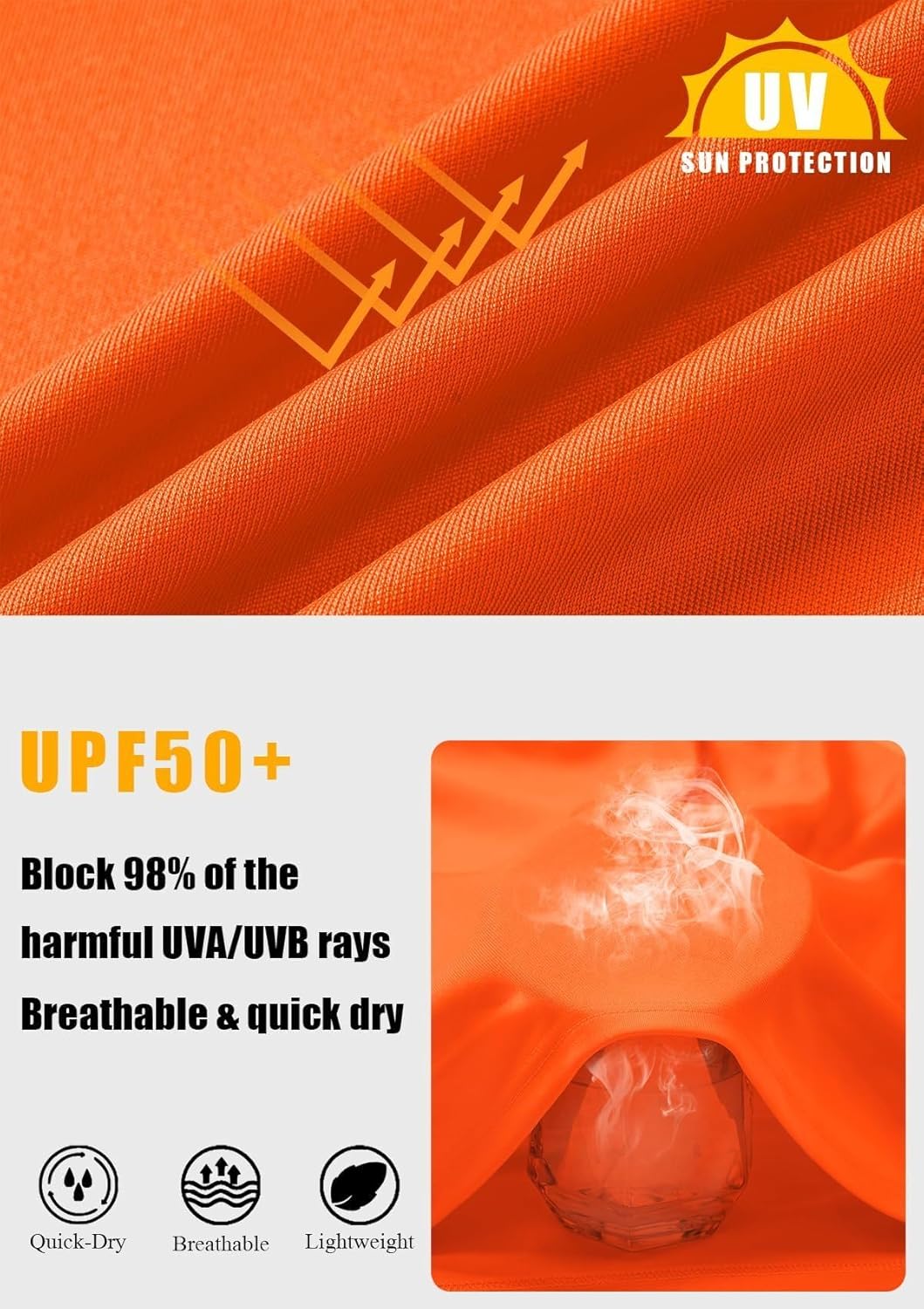 Skiennix Men's UPF 50+ Sun Protection T-Shirt - Quick Dry Athletic Short Sleeve | Lightweight & Comfortable