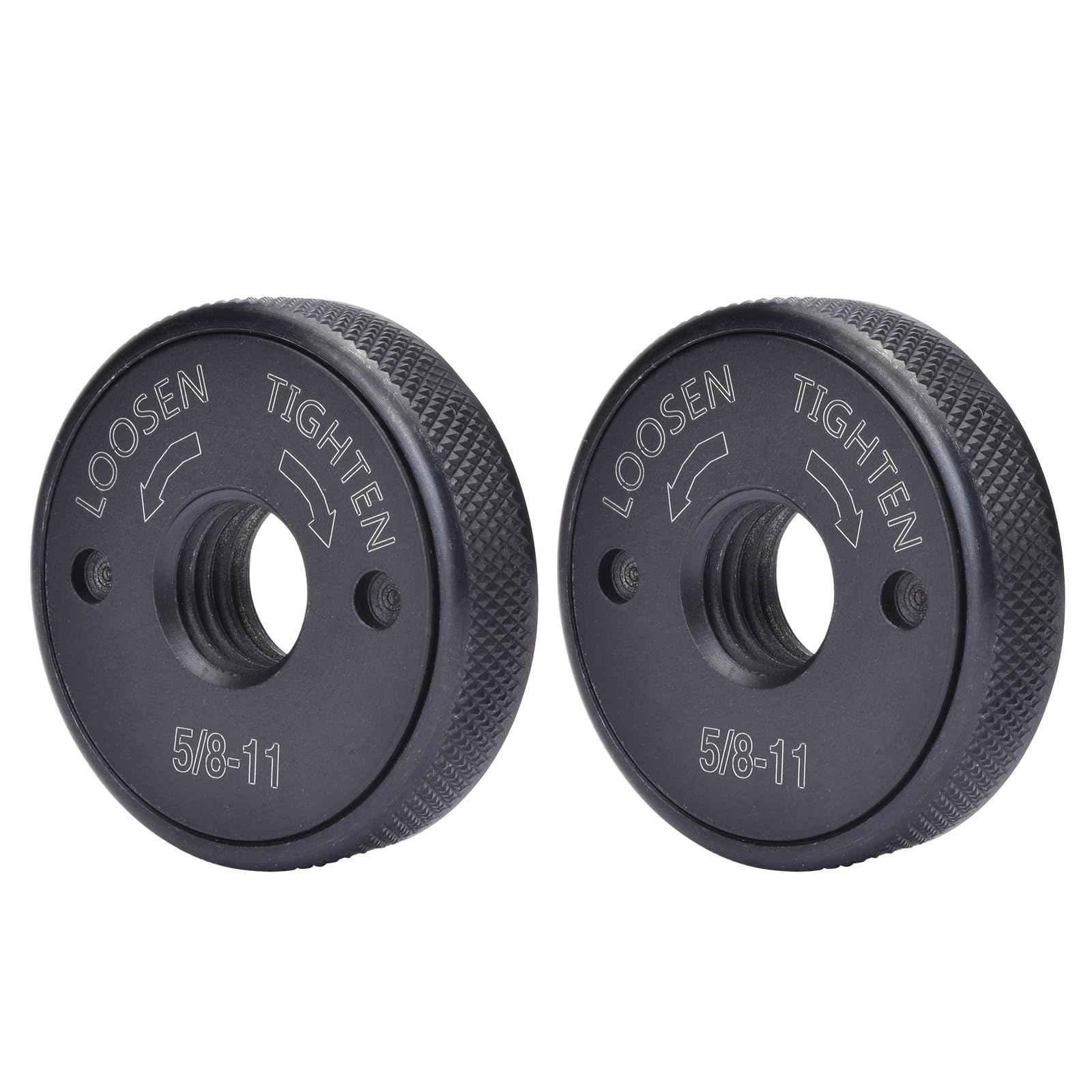 5/8-11 Thread Angle Grinder Flange Nut,2Pcs Grinder Nut for 4.5" and 5" Angle Grinder (No Wrench Required)