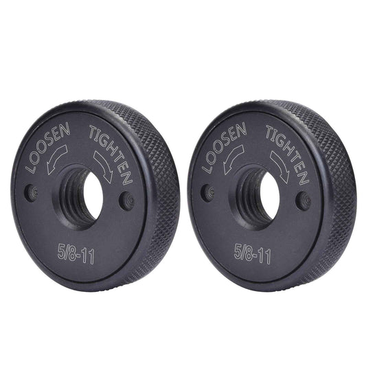 5/8-11 Thread Angle Grinder Flange Nut,2Pcs Grinder Nut for 4.5" and 5" Angle Grinder (No Wrench Required)