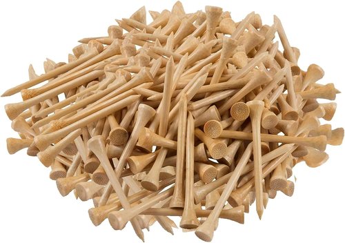 Baotkere 1000 Pcs Per Pack Natural Bamboo Golf Tees. 2.75 Inch (7cm) Length Stronger Than Wood No Side Spin Friction. PGA Approved for Professional Player's Tournament or Beginner's Trainning.