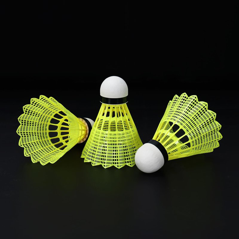 kunli Badminton Birdies 12 PCS, Nylon Badminton Shuttlecocks with Stability Durability for Baseball Batting Practice Training, Medium Or High Speed Birdie Balls (Fast (Suitable for ＜13℃))
