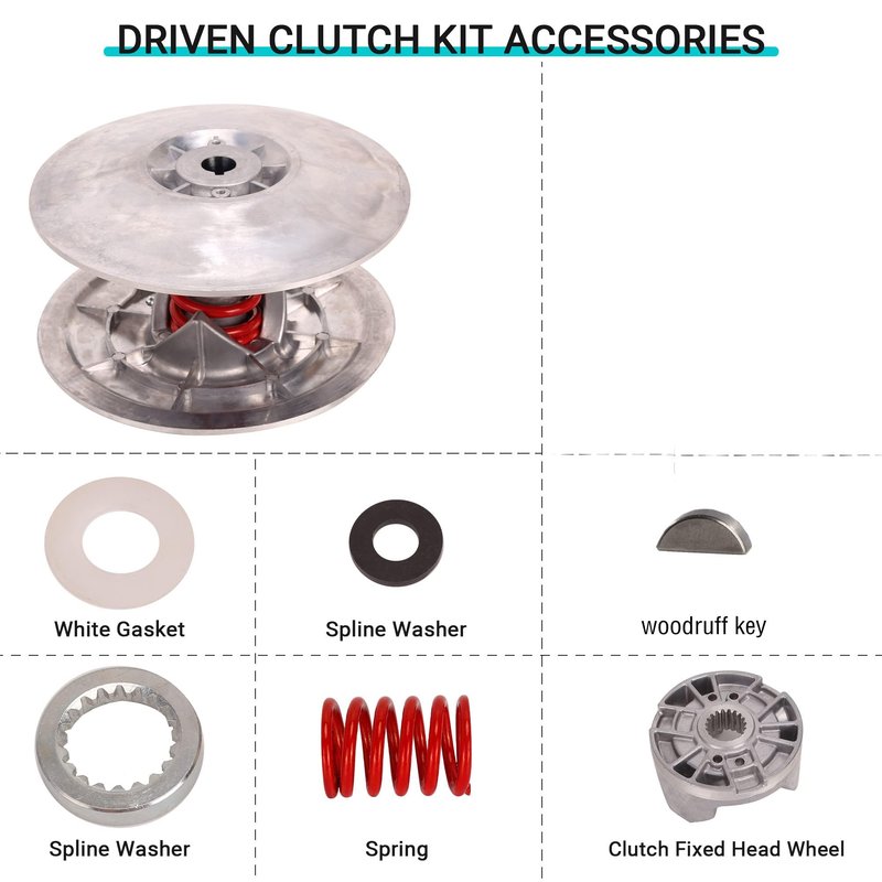 10L0L Golf Carts Secondary Driven Clutch Kit for Yamaha G2 G8 G9 G11 G14 G16 G20 G21 G22 G28 4-Cycle Gas Golf Cart 1985-2007 JN6-G6270-00,J55-G6270-01 JN6-G6271-02
