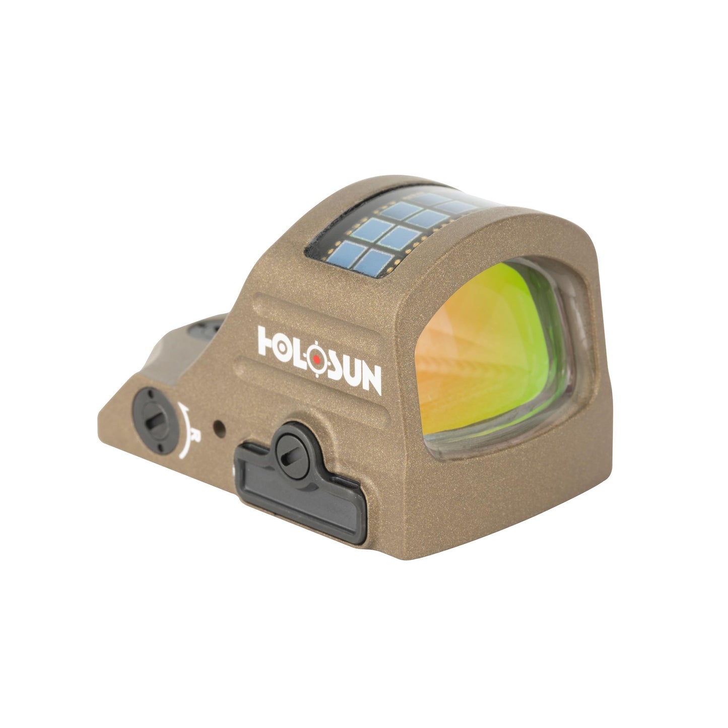 HOLOSUN HS507C-X2-BB Red 2 MOA Dot & 32 MOA Circle Open Reflex Pistol Sight - Shake-Awake Solar Failsafe Parallax-Free, Sight for Full-Sized Handguns – Burnt Bronze - Multi-Reticle Red Dot
