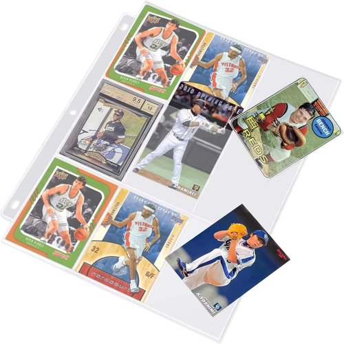 1800 Pockets Trading Card Sleeves - Premium 9-Pocket Protectors for TCG Storage | 100 Sheets