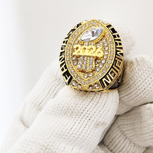 noblehead Fantasy Football Ring 2026 Heavy FFL Champion Trophy Ring Award Trophy for Fantasy Football League Winner (Size 9)