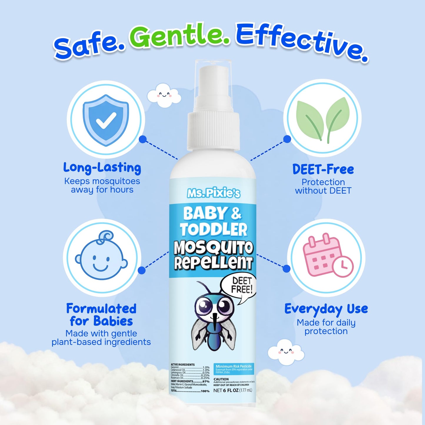 Ms. Pixie’s Baby & Toddler Mosquito Repellent (6 oz)