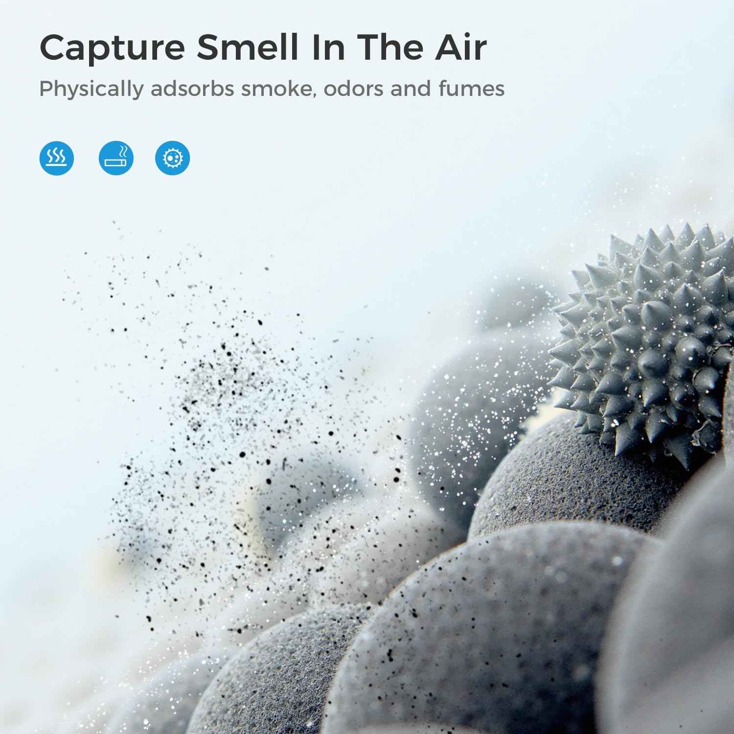 VOOPNU DH-JHD07 Air Filter Replacement 4-in-1 True HEPA Filter for Harmful Particulate, Dust, Hair, Dander, Odor - Standard Version (Blue), 2 Pack