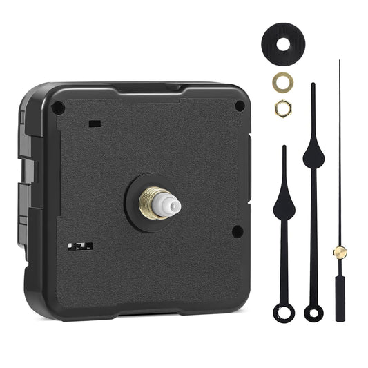 5168S Silent Quartz DIY Wall Clock Movement Mechanism Battery Operated with 13mm/0.51 inch Shaft Length, 100mm/3.94 inch Long Hands