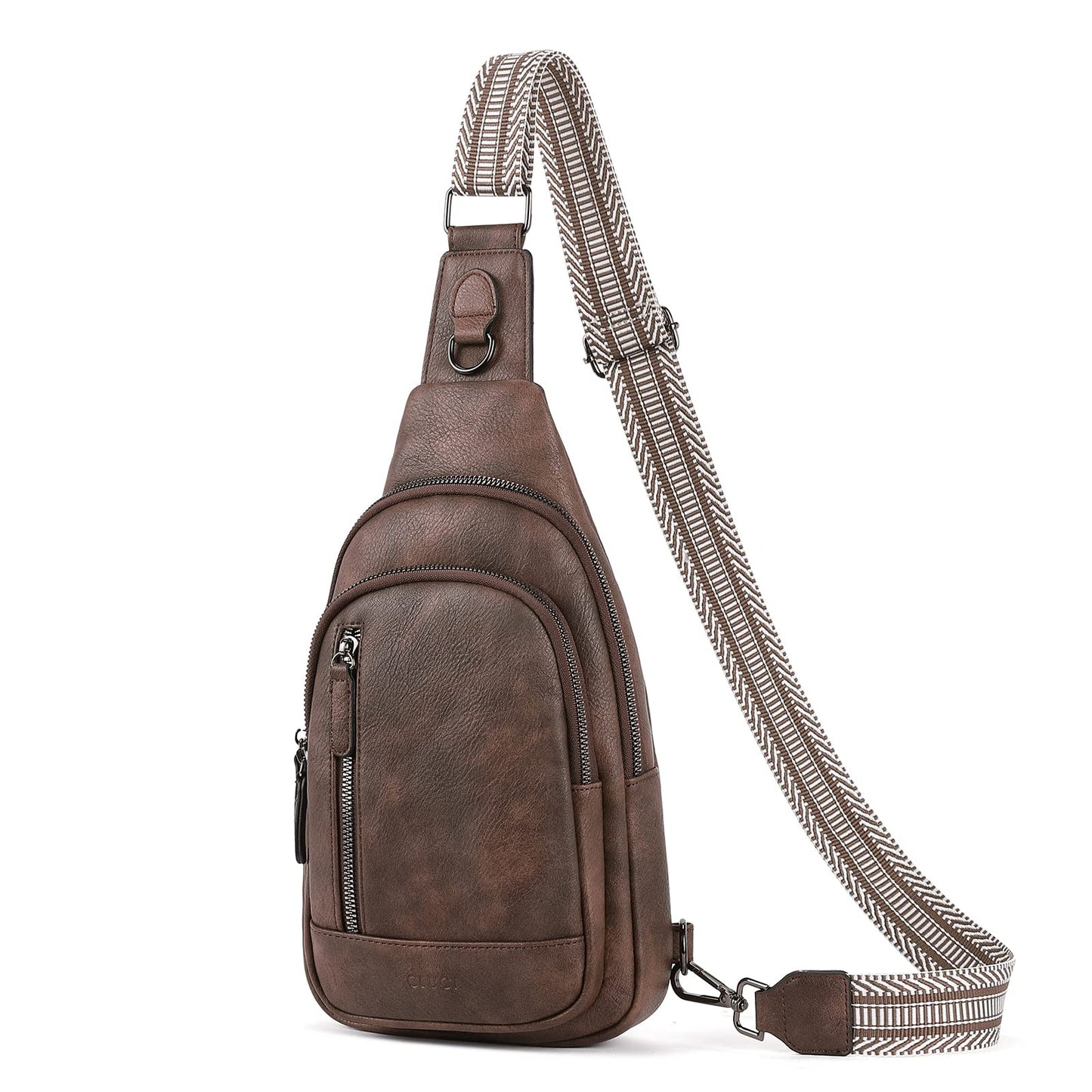 CLUCI Crossbody Bags for Women Men,Leather Sling Bag Cross Body Backpack for Woman Gifts for Women Birthday Unique