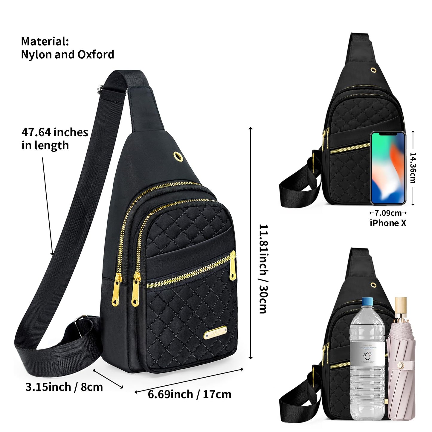 Aisijimo Small Sling Bag For Women Men Casual Crossbody Sling Backpack