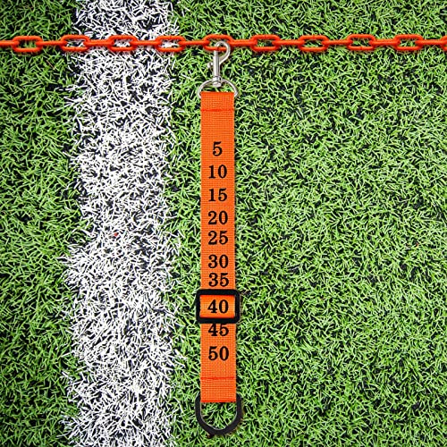 Football Referee Chain Clip - 13.5 Inch Nylon Yard Marker - Orange
