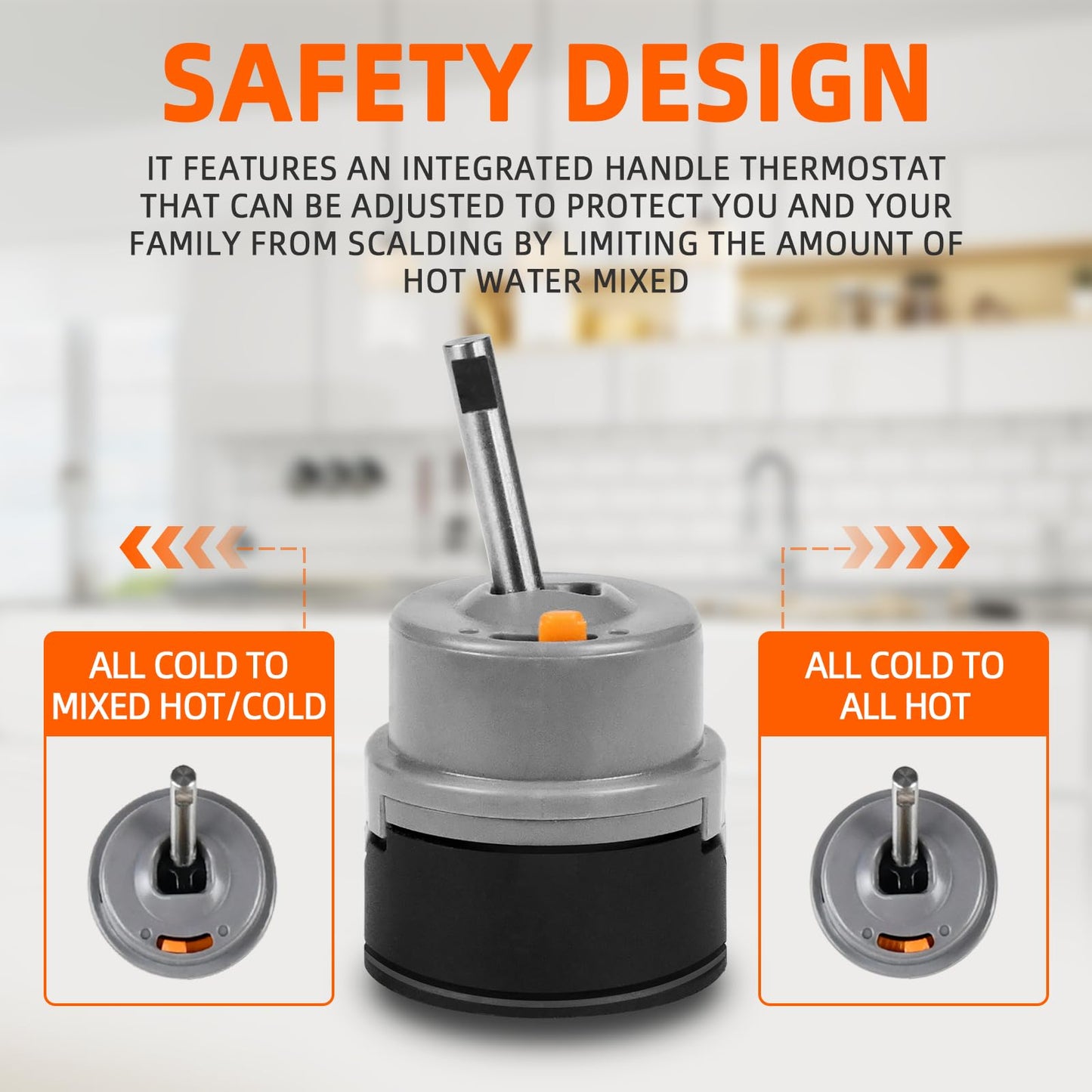 RP50587 Cartridge Valve Replacement for RP50587 Delta Cartridge, Compatible with DST Single Handle Kitchen and Lavatory Faucets - Includes Allen Wrench for Easy Installation