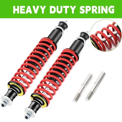 Golf Cart Front and rear shock absorbers with red coil springs,Fits EZGO Medalist/TXT 1994+ Newer G&E,OEM# 70928-G01 76418-G01