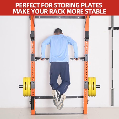 GymPala Olympic Weight Plate Holder - Fit 3x3-Inch Power/Squat Racks with 1" Hole