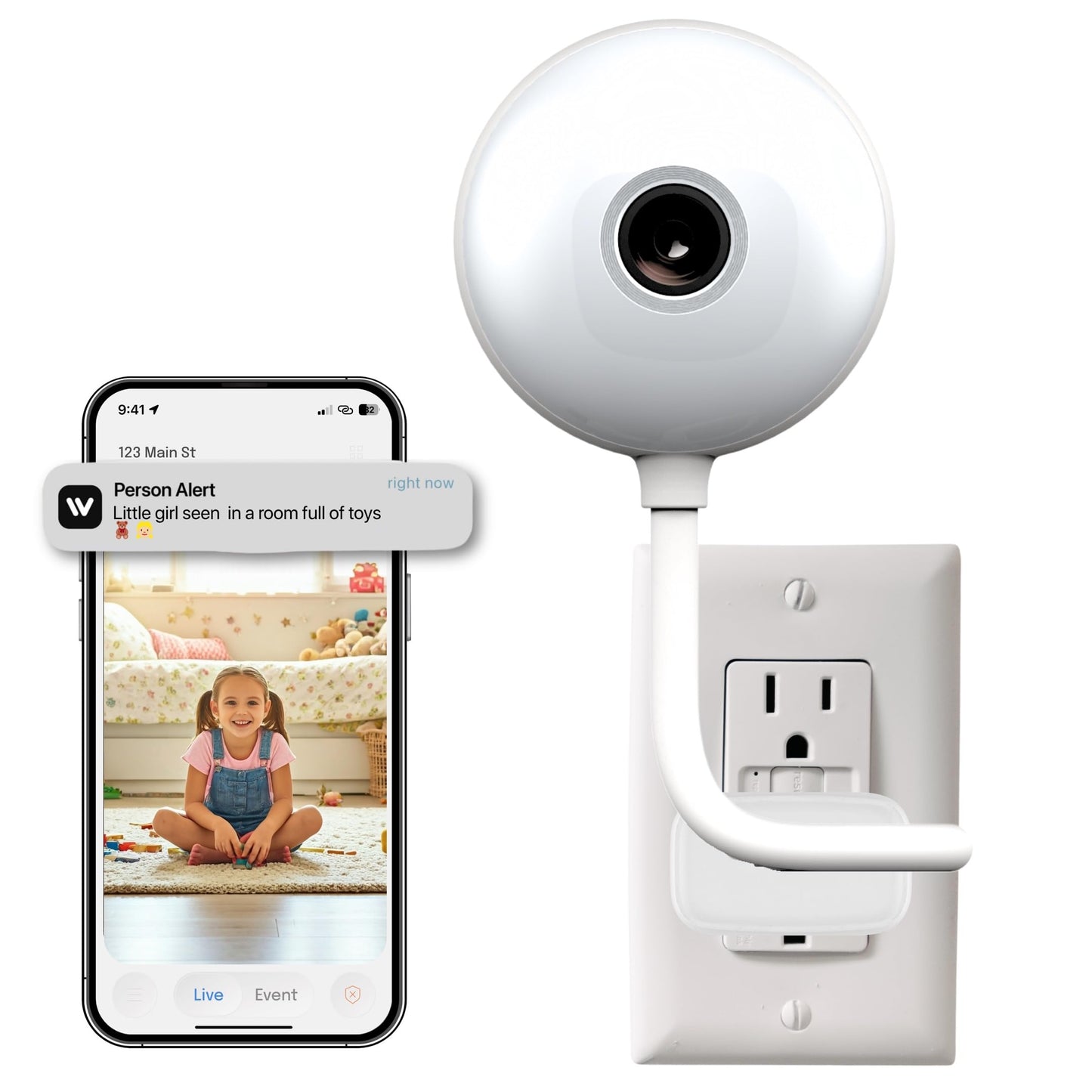 Recmoment Indoor Security Camera,2K 2.4G WiFi Baby/Pet/Dog/Nanny Cameras for Home Security,AI descriptive Notification, AI Cameras with 2-Way Talk, Color Night Vision, AI Smart Detection,911Emergency