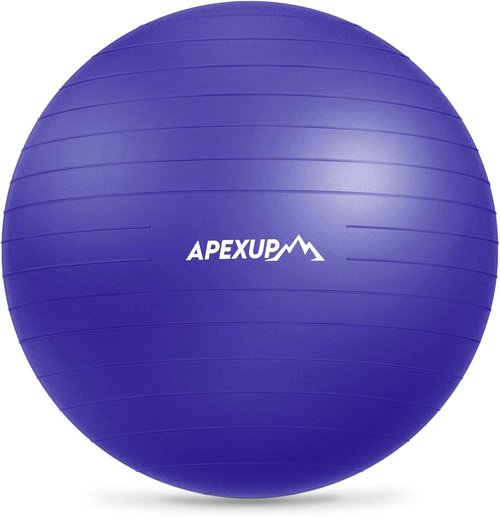 APEXUP Yoga Ball | Anti-Slip Heavy Duty Exercise Ball for Fitness & Core Workouts | 5 Sizes Available