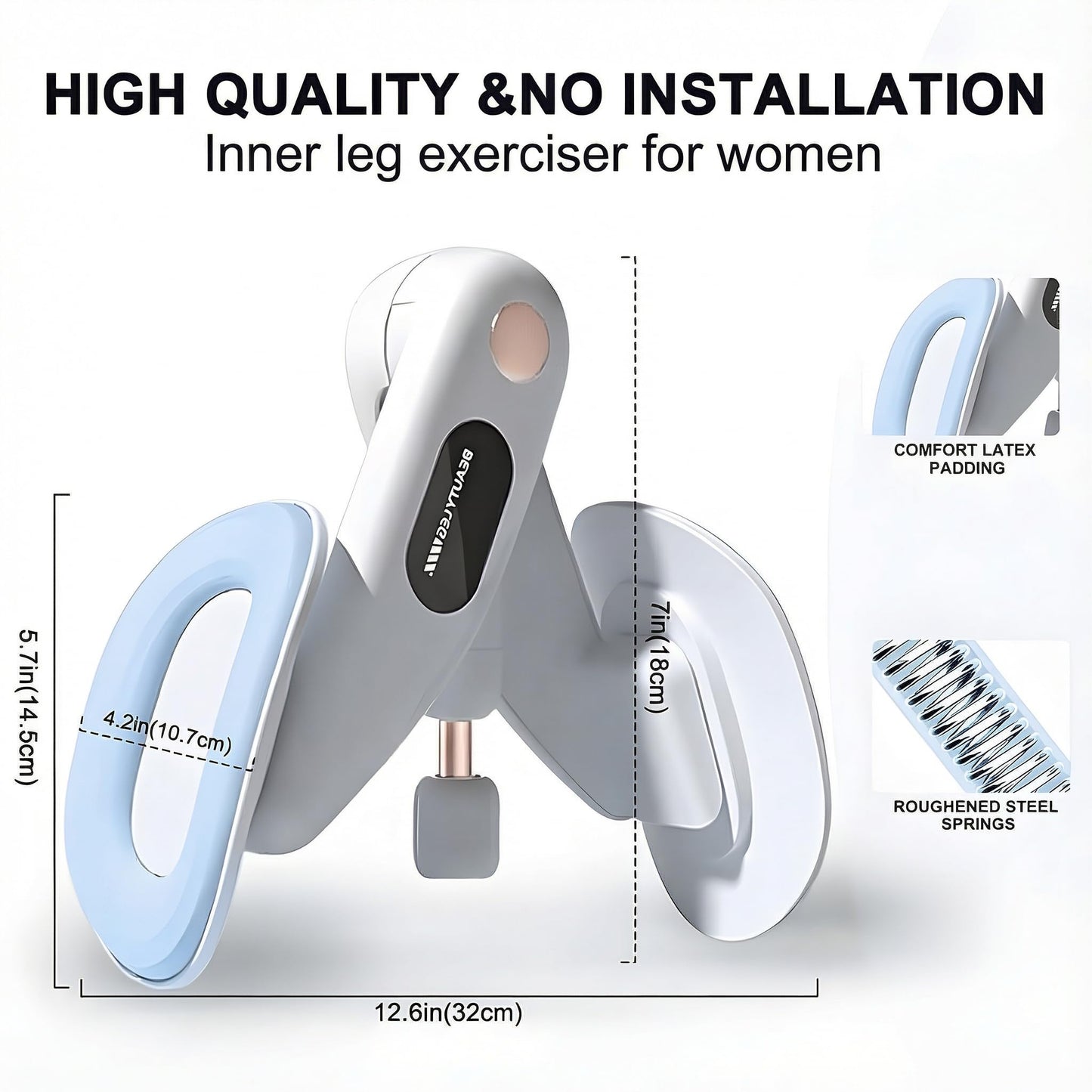 Muxiyilu Leg Toner for Women, Dual-Action Inner Thigh Exerciser and Leg Adductor Machine for Home Workout - Portable Home Gym Equipment for Hip Thigh Slimming, Toning and Strengthening(Pink)