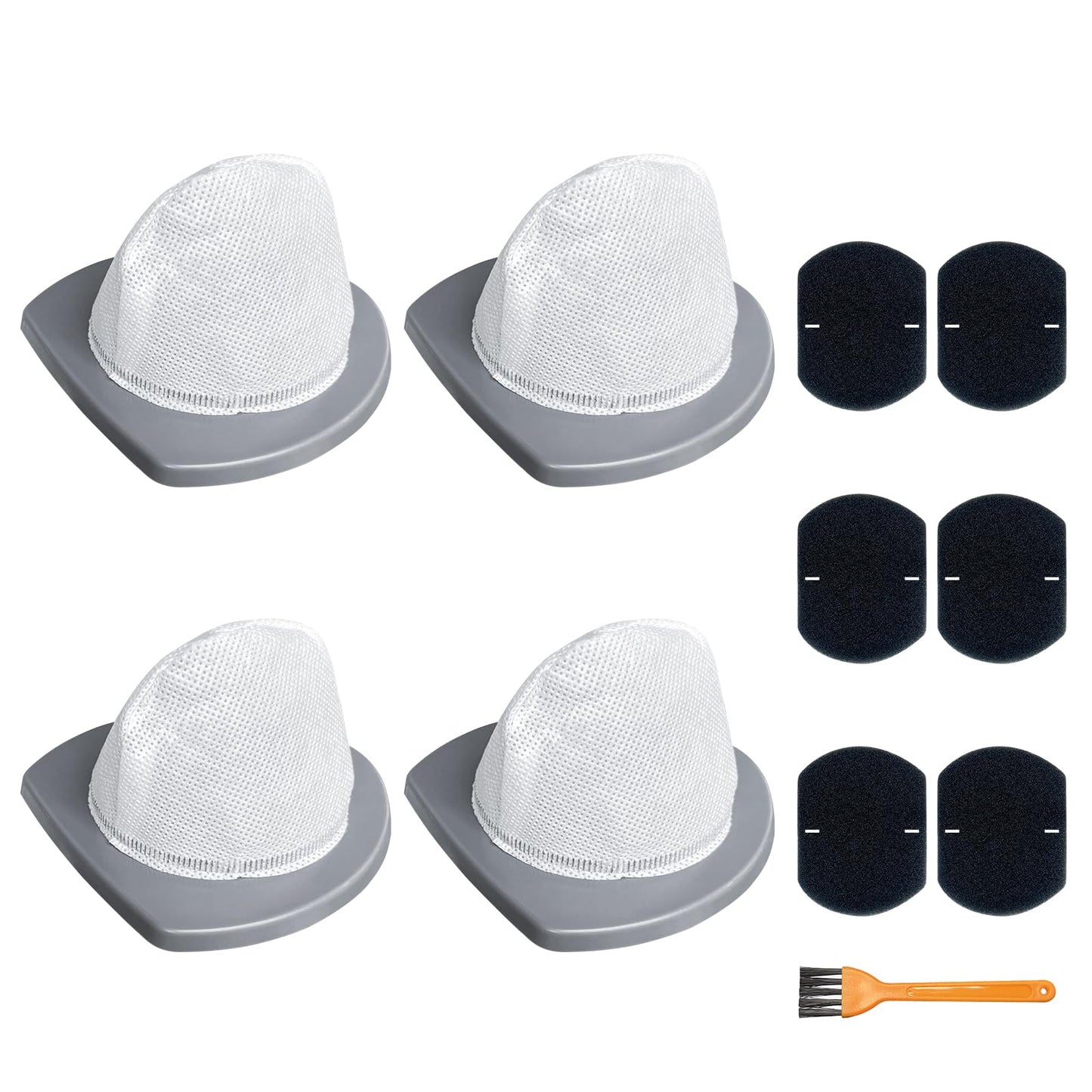 4 Pack 2033 Vacuum Replacement Filter Compatible with Bissell Featherweight Stick Lightweight Bagless Vacuum 20331 20333 20334 20336 20339 2033M, 4 Mesh Filters & 6 Foam Filters, Replace No.1611508