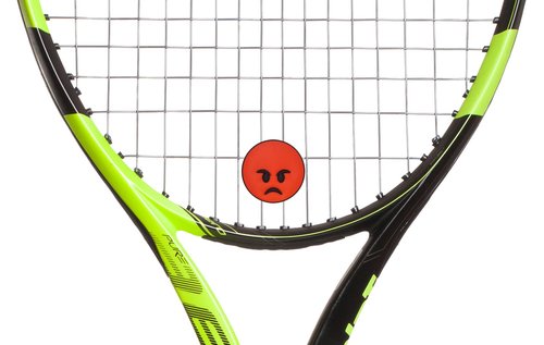 Oversized Happy Face and Angry Face Tennis Dampener for Rackets - 2-Sided Shock Absorber Tennis Accessories Pack of 2