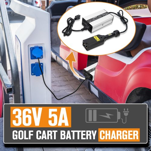 36 Volt Golf Cart Charger Compatible with EZ-GO TXT Medalist Golf Cart, 36V Battery Charger