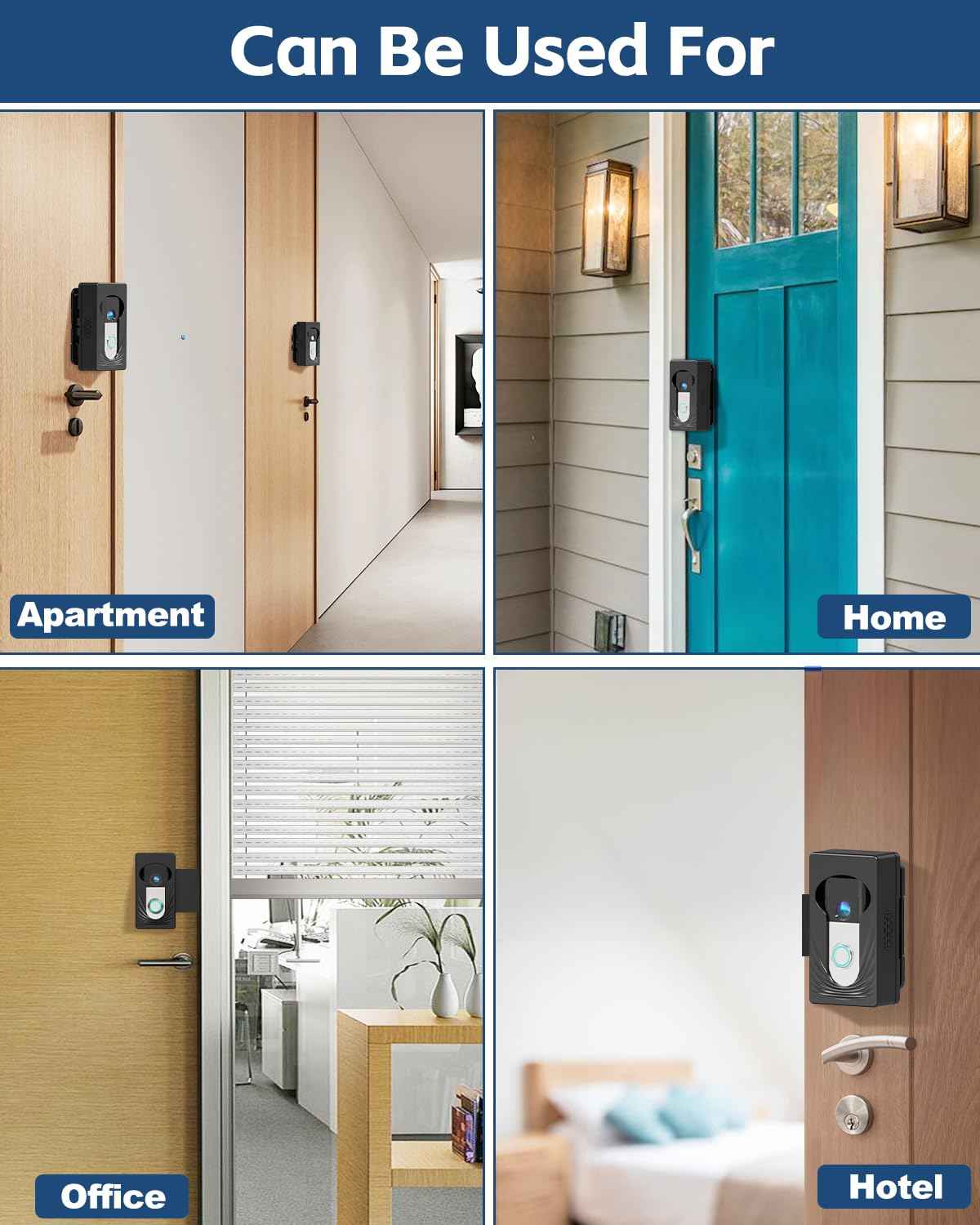 Trushome Adjustable Angle Doorbell Mount, Compatible with Ring/Blink Wireless Video Doorbell, No Drill Anti-Theft Doorbell Camera Mount(Not Included Doorbell)