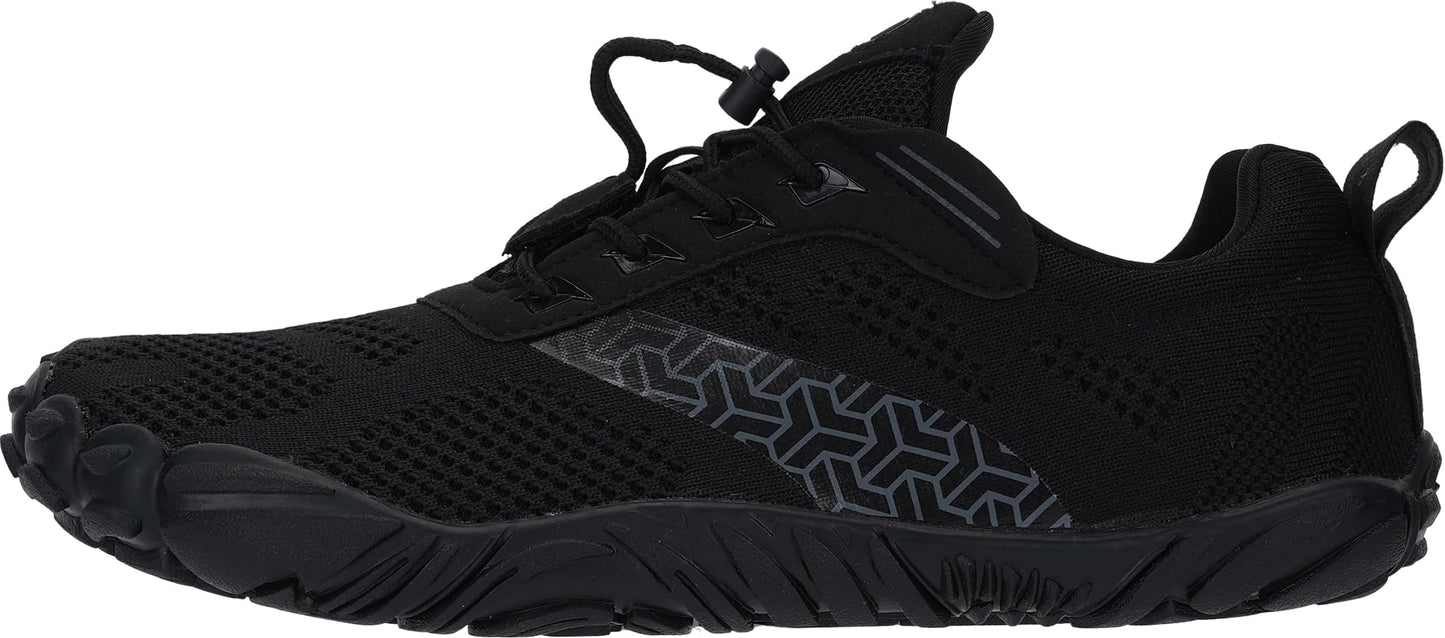 Joomra Women's Minimalist Shoes Ladies Size 7.5-8 Barefoot Zero Drop Wide Toe Box Sneakers Fitness Outdoor Hiking Climbing Travel Footwear Black 38
