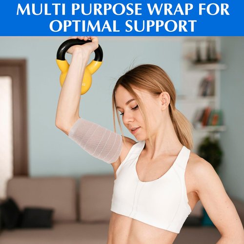 20 Pack 4 Inch Elastic Bandage Wrap with Self Closure on Both Ends Compression Bandage for Legs, Knees, Ankles, Wrists, Elbows, Shoulders, Athletic Stretchable Bandage Wrap