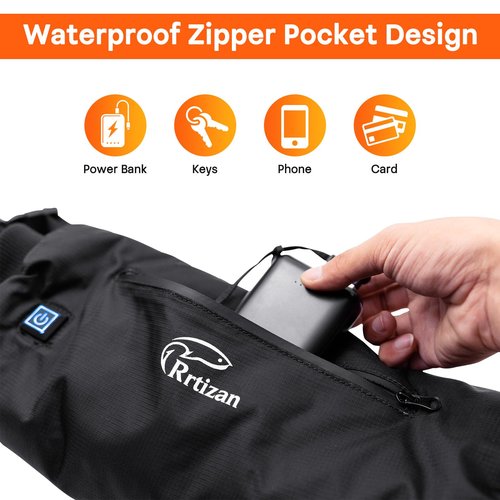 Hand Warmer Pouch, Hand Warmers Rechargeable with 3 Levels Heating, Ideal for Hunting,Camping,Football, Portable and Waterproof Football Hand Warmer Heated Hand Muff, not Include Power Bank