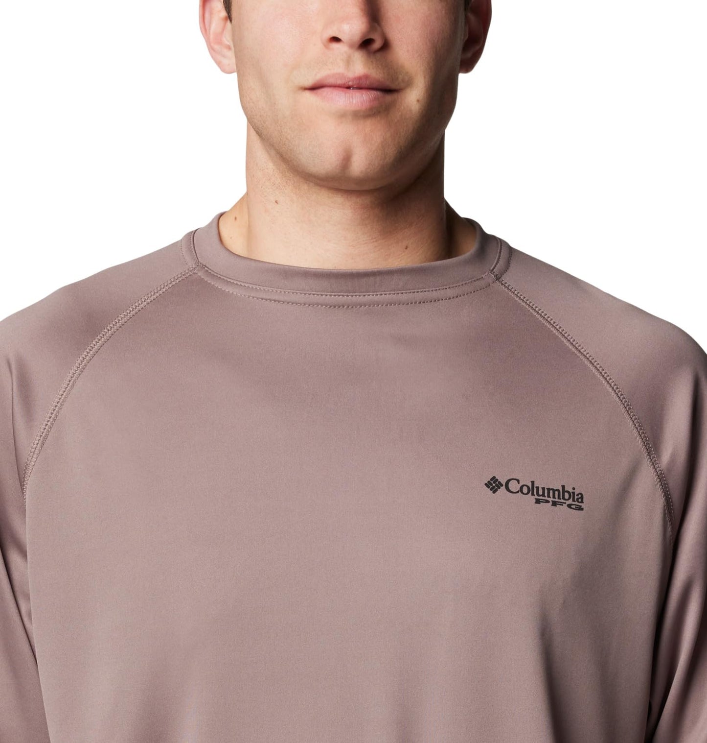 Columbia Men's Terminal Tackle Long Sleeve Shirt, Iron/Black Logo, Small