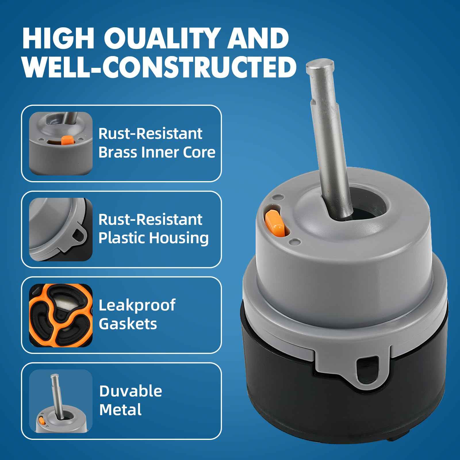 RP50587 Cartridge Compatible with Delta DST Single Handle, Replacement for Kitchen & lavatory Single Handle Faucet Valve