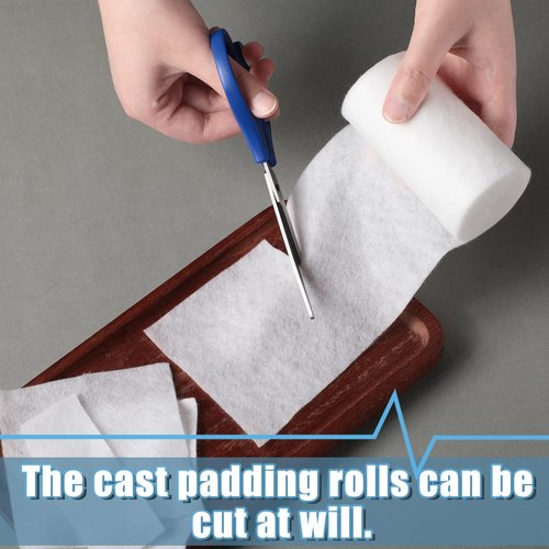 Treela 24 Rolls Cast Padding Individual Pack Undercast Padding Roll Wrap Bandage with Plaster Soft Cloth for Halloween Wrap Bandage Art Projects Body Casts Mask Making Supplies(4 Inch x 8.9 ft)