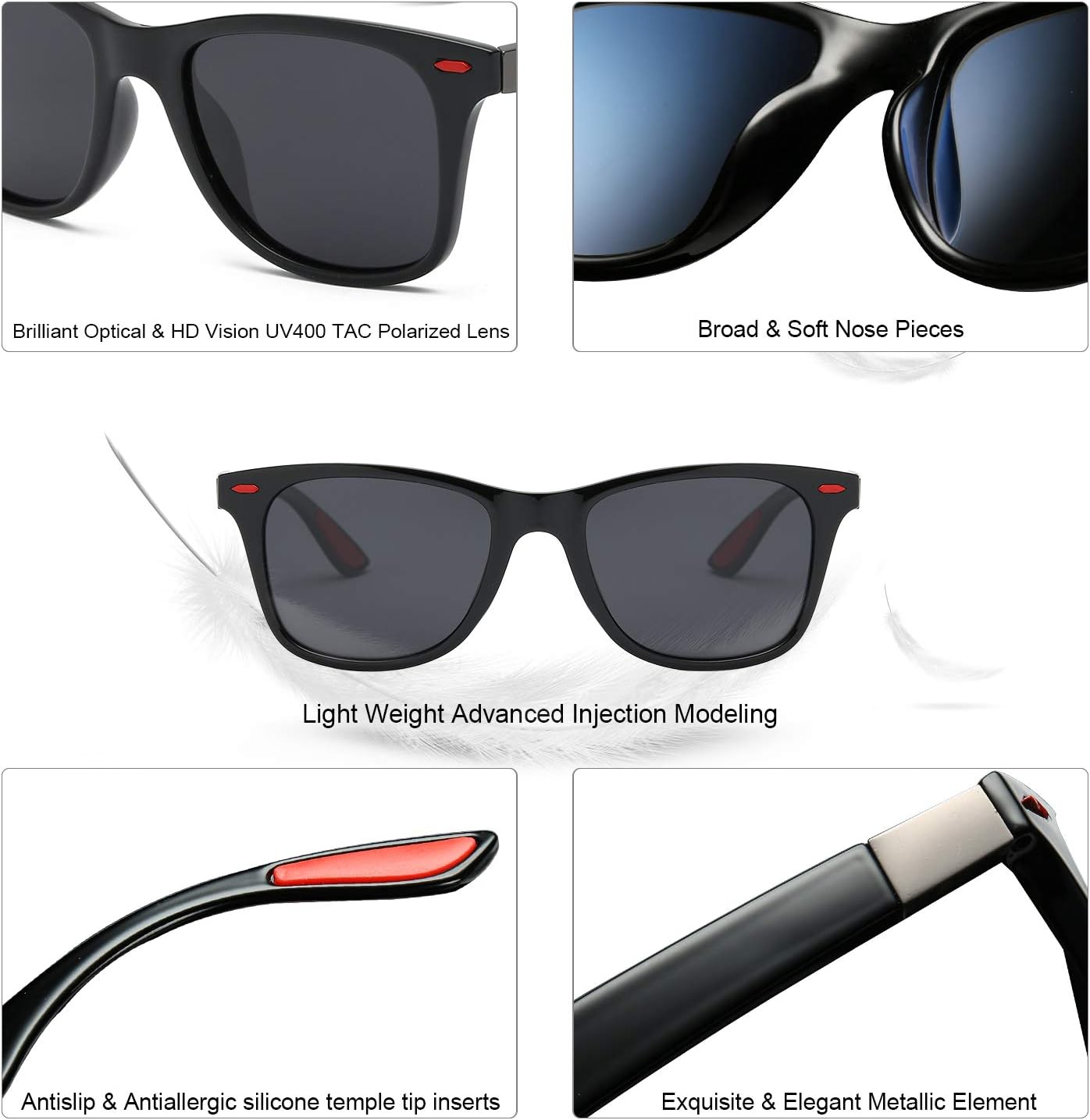 SOJOS Polarized Sports Sunglasses - TR90 Lightweight Design for Running, Cycling, Fishing, Golf | SJ2101