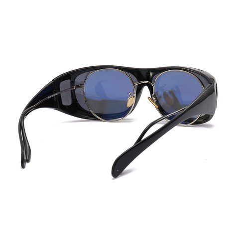 Gemgoo HD Day Driving Wrap Around Anti Glare Sunglasses with Polarized Lens for Man and Women (black lens)