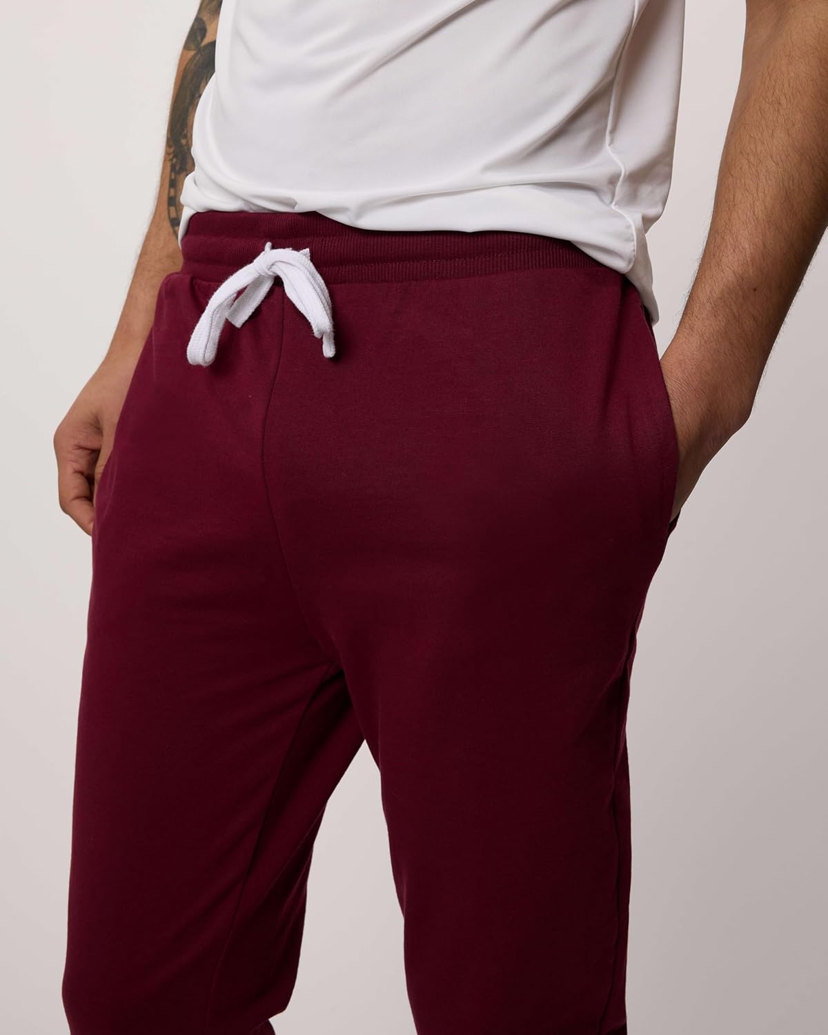 Real Essentials Men's French Terry Fleece Jogger Sweatpants - 3 Pack with Pockets | Big & Tall Sizes Available