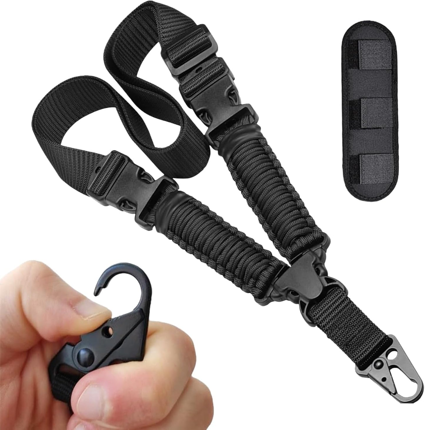 Skiennix Adjustable Two-Point Sling - Versatile Black Design for Comfort and Support