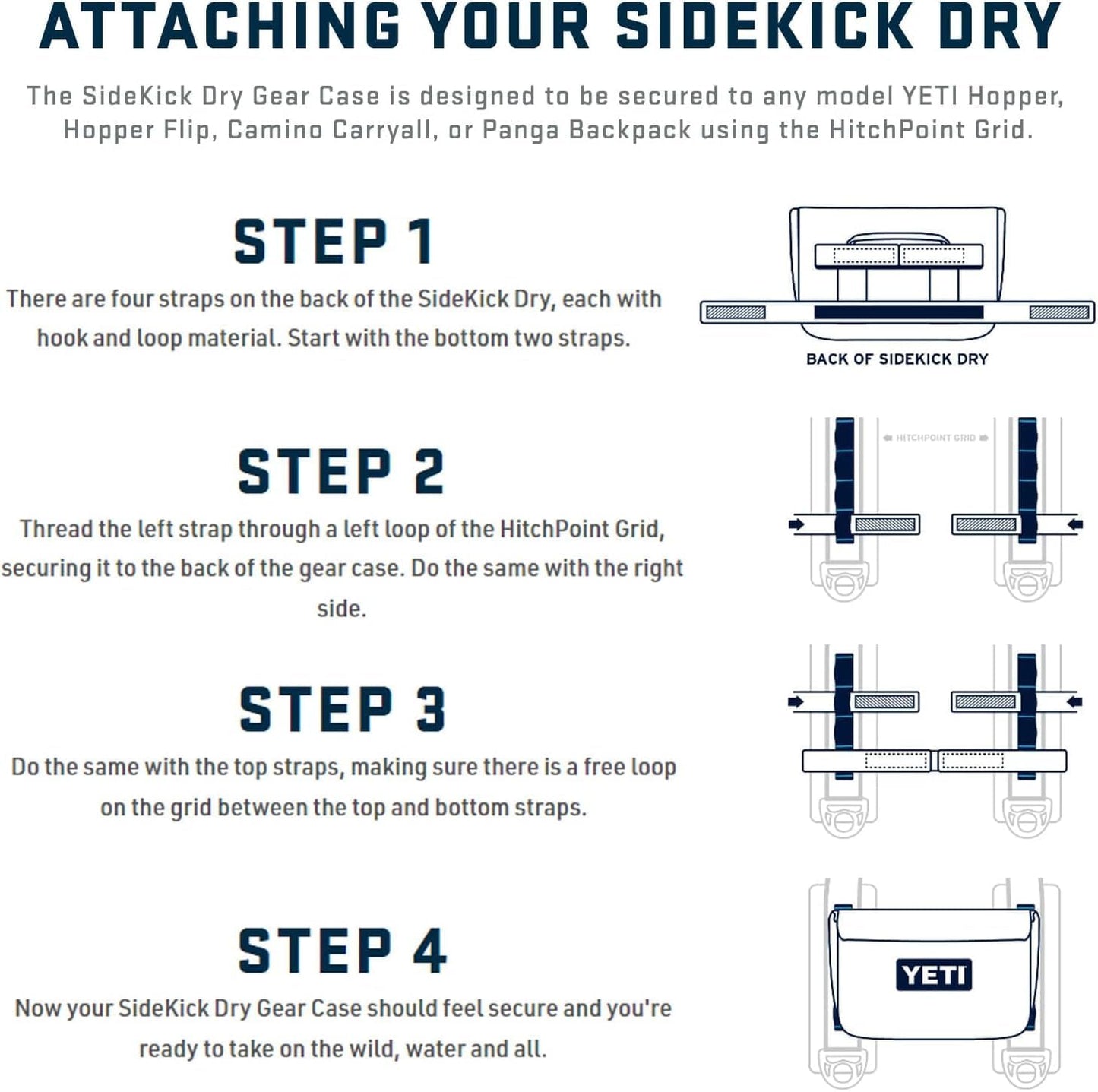 YETI Sidekick Dry Waterproof Gear Case - Durable Bag Accessory for Outdoor Adventures