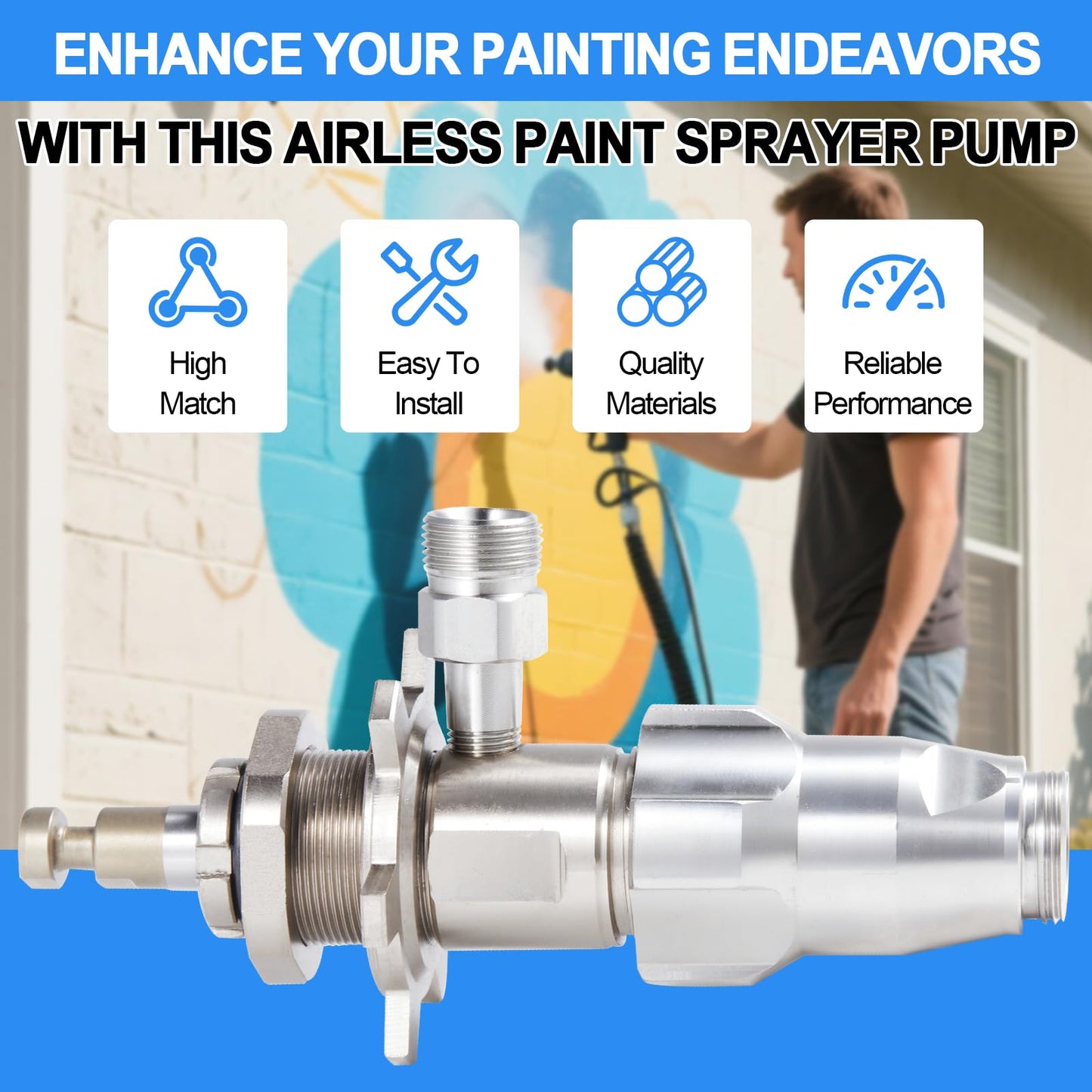 17C487/17C721 Airless Paint Sprayer Pc Pump Parts,Compatible with Graco 17C487, 17C721, 210ES, 210PC, 230PC, 390PC, 395PC, 490PC, 495PC, 595PC Pro Sprayers Airless Spray Pump