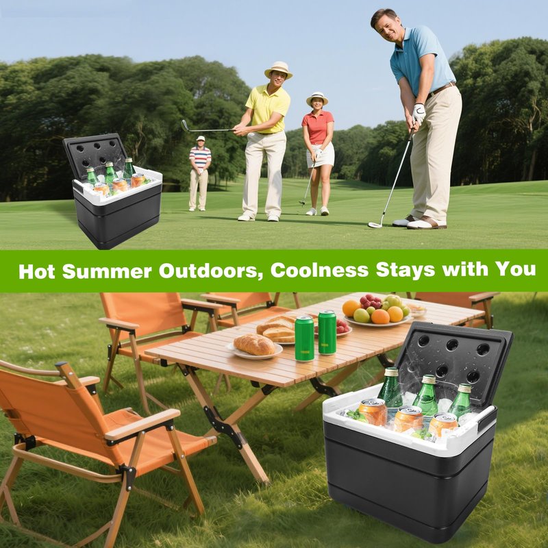 Roykaw Golf Cart Ice Cooler Compatible with Club Car Precedent, Portable Precedent Ice Chest Box with Mounting Bracket, 6L Ice Box for Beach, Drink, Camping, Fishing, OEM# 102588101, 103886801