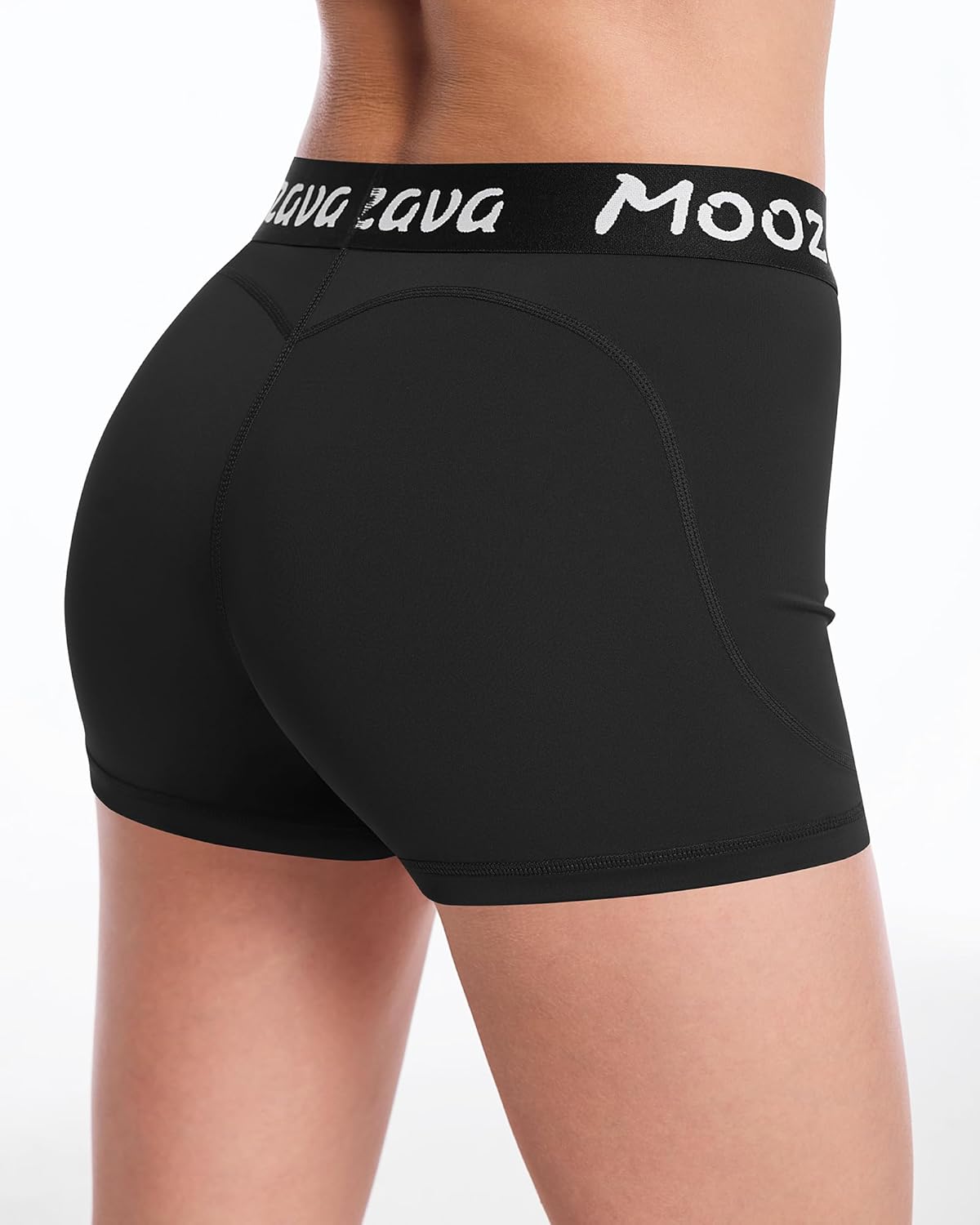 Moozava 3" Women's Spandex Volleyball Shorts - 3 Pack Athletic Compression for Gym, Yoga & Dance