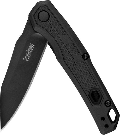 Kershaw Appa Folding Tactical Pocket Knife, SpeedSafe Opening, 2.75 inch Black Blade and Handle & Filter Pocket Knife, 3.25” Steel Blade with Assisted Opening
