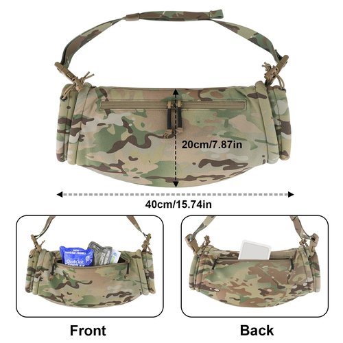 PETAC GEAR Tactical Hand Warmer Muff,Portable Drop Waist Handwarmer Pouch for Hunting Golf Camping Fishing, Hiking, Football Winter Outdoor. (MC, One Size fits Most)