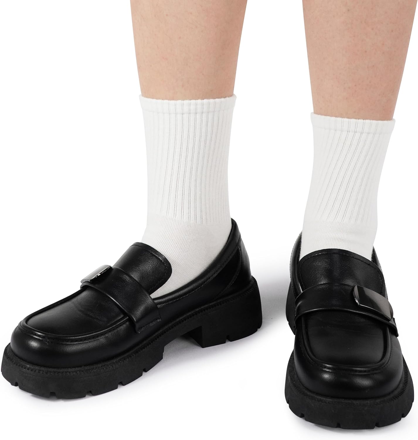 BomKinta Women Casual Calf Socks - Cute Cotton Crew Socks for Comfort | 6 Pairs, Size 5-10