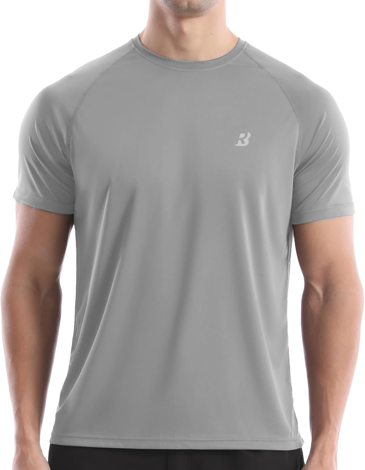 Roadbox Men's Rash Guard - Short Sleeve UPF 50+ UV Protection Swim Shirt | Quick Dry Beach T-Shirt