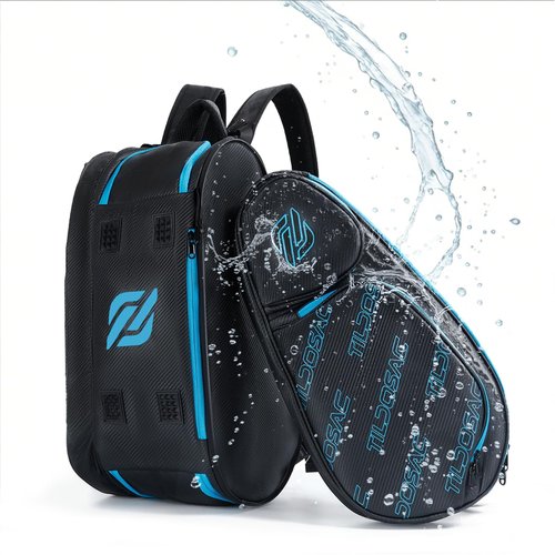 TILDOSAC 2-in-1Detachable Pickleball Bag for Women & Men|Tennis Bag with Aluminum Foil-Insulated Racket Compartment|Fits Pickleball/Badminton/Tennis/Padel Rackets (Black Blue)